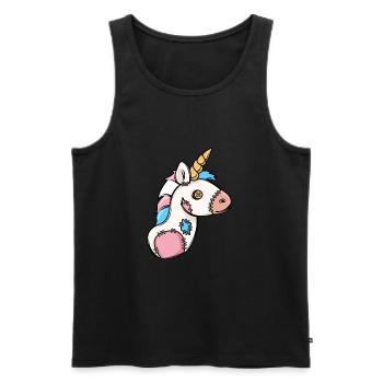 Voodoo Licorne Transgenre LGBT Trans Allié - Débardeur bio Premium Homme - noir - Devant - AI Model Male 178 light (178cm)