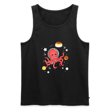 Oktopus Astronaut Gay Bear Pride - Männer Premium Bio Tank Top - Schwarz - Vorne - Michal (187cm)