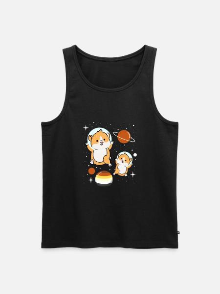 Hamster Astronaut Gay Bear Pride - Men's Premium Organic Tank Top - black