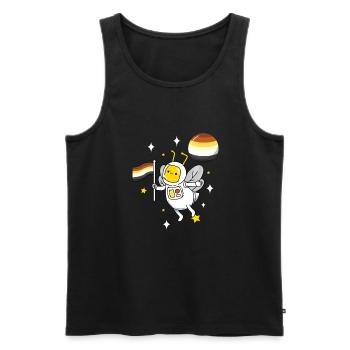 Biene im Weltraum Gay Bear Pride - Männer Premium Bio Tank Top - Schwarz - Vorne - AI Model Male 178 light (178cm)