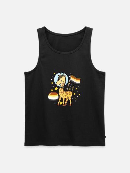 Giraffe Astronaut Gay Bear Pride - Men's Premium Organic Tank Top - black