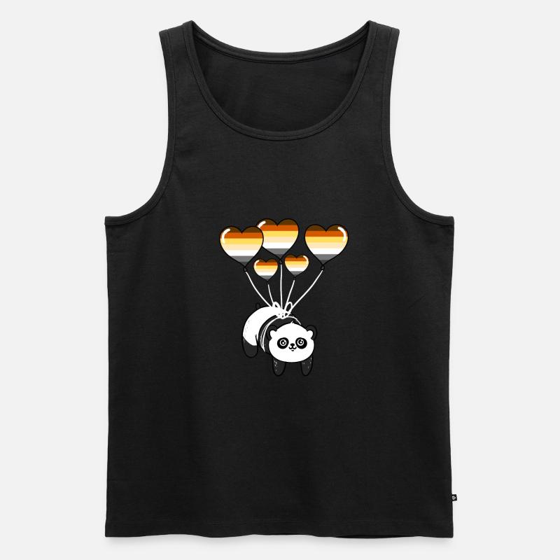 Panda Gay Bear Pride - Männer Premium Bio Tank Top - Schwarz
