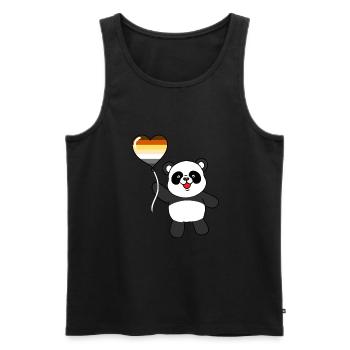 Panda Gay Bear Herzballon - Männer Premium Bio Tank Top - Schwarz - Vorne - Michal (187cm)