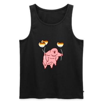 Bärtierchen Ballon Gay Bear Pride - Männer Premium Bio Tank Top - Schwarz - Vorne - Michal (187cm)