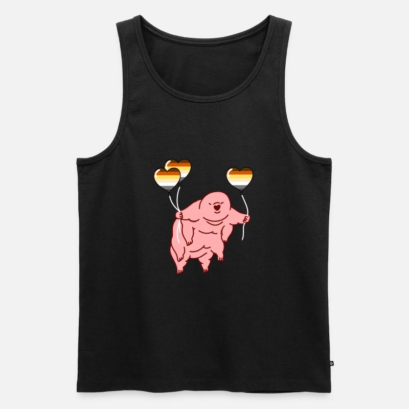 Bärtierchen Ballon Gay Bear Pride - Männer Premium Bio Tank Top - Schwarz