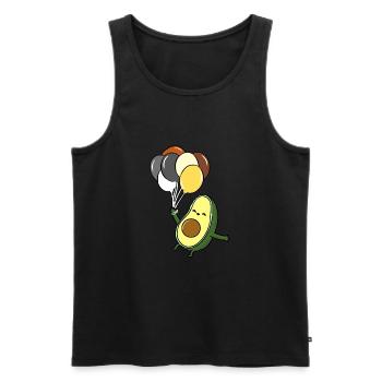 Avocado Ballon Gay Bear Pride - Männer Premium Bio Tank Top - Schwarz - Vorne - Michal (187cm)