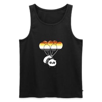 Panda Ballon Gay Bear Pride - Männer Premium Bio Tank Top - Schwarz - Vorne - Michal (187cm)