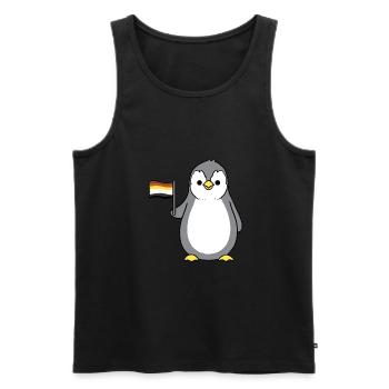 Pinguin Gay Bear Pride - Männer Premium Bio Tank Top - Schwarz - Vorne - AI Model Male 178 light (178cm)