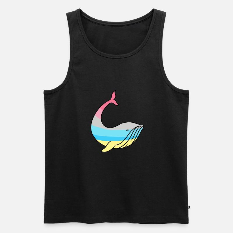Wal Genderflux Pride - Männer Premium Bio Tank Top - Schwarz