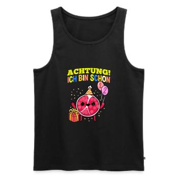 Achtung Ich Bin Schon 2 Geburtstag Granatapfel - Männer Premium Bio Tank Top - Schwarz - Vorne - Michal (187cm)