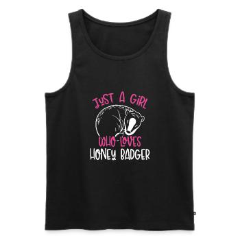 Just A Girl Who Loves Badger - Men's Premium Organic Tank Top - black - Front - AI Model Male 178 light (178cm)