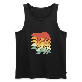 Badger Colorful - Men's Premium Organic Tank Top - black - Front - AI Model Male 178 light (178cm)