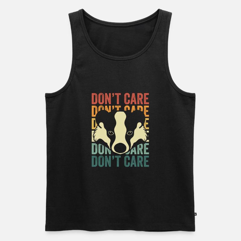 Dachs Retro Egal - Männer Premium Bio Tank Top - Schwarz