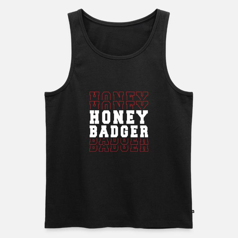 Honigdachs sport - Männer Premium Bio Tank Top - Schwarz