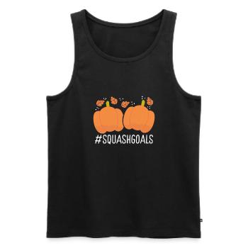 Kürbis Zum Erntedankfest - Männer Premium Bio Tank Top - Schwarz - Vorne - Michal (187cm)