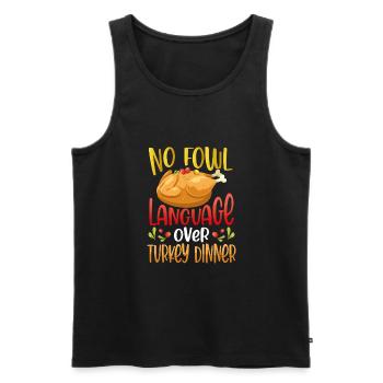 Truthahnessen Zum Erntedankfest - Männer Premium Bio Tank Top - Schwarz - Vorne - Michal (187cm)