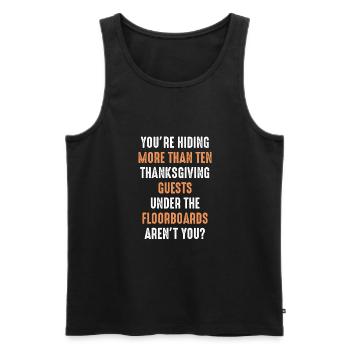 You hide more than the guests - Men's Premium Organic Tank Top - black - Front - Michal (187cm)