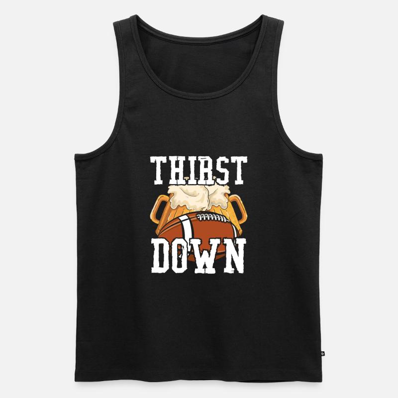 Durst Fußballbier Runter - Männer Premium Bio Tank Top - Schwarz