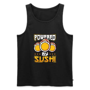 Propulsé par les sushis - Débardeur bio Premium Homme - noir - Devant - Michal (187cm)