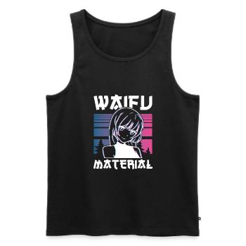 Niedliches Kawaii Waifu Material - Männer Premium Bio Tank Top - Schwarz - Vorne - Michal (187cm)