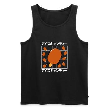 Nourriture de maïs kawaii sucrée - Débardeur bio Premium Homme - noir - Devant - AI Model Male 178 light (178cm)