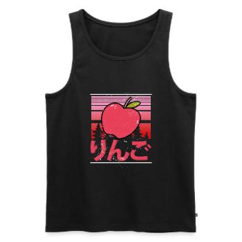Sweet Kawaii Pomme fraîche - Débardeur bio Premium Homme - noir - Devant - Michal (187cm)