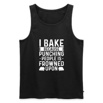I Bake Weil boxing - Men's Premium Organic Tank Top - black - Front - AI Model Male 178 light (178cm)