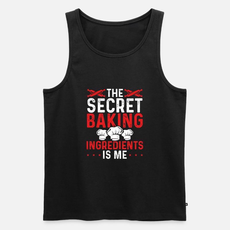 Die Geheime Backzutat Bin Ich - Männer Premium Bio Tank Top - Schwarz