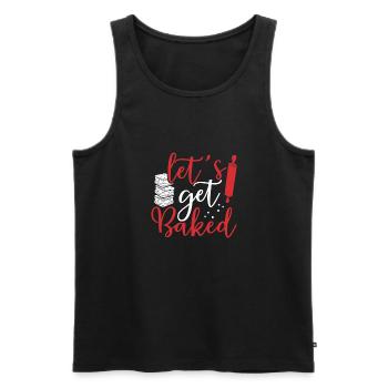 Let's bake - Men's Premium Organic Tank Top - black - Front - AI Model Male 178 light (178cm)