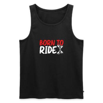 Vers la moto Born - Débardeur bio Premium Homme - noir - Devant - Michal (187cm)