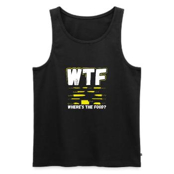 Wo Ist Das Essen - Männer Premium Bio Tank Top - Schwarz - Vorne - AI Model Male 178 light (178cm)