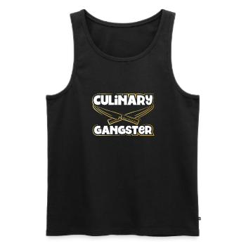 Culinary gangster - Men's Premium Organic Tank Top - black - Front - Michal (187cm)
