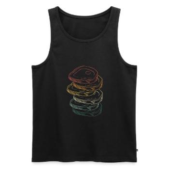 Beef Colorful Cooking - Men's Premium Organic Tank Top - black - Front - Michal (187cm)