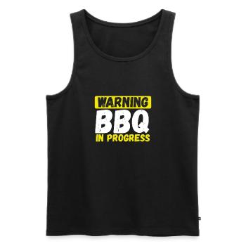 Avertissement Grilling Running - Débardeur bio Premium Homme - noir - Devant - AI Model Male 178 light (178cm)