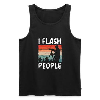 I Flash People Cameraman - Men's Premium Organic Tank Top - black - Front - Michal (187cm)