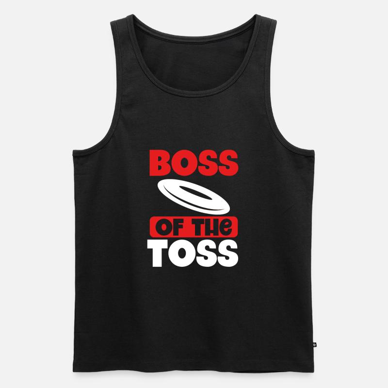 Boss du Disc Golf Throw - Débardeur bio Premium Homme - noir