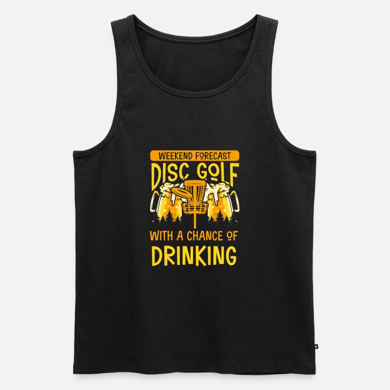 Discgolf Und Bier Trinken - Männer Premium Bio Tank Top - Schwarz