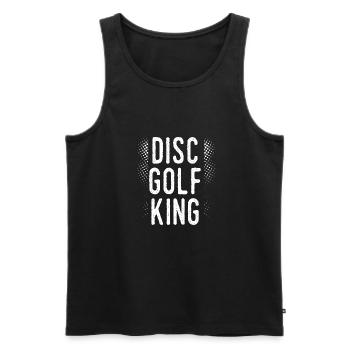 Disc Golf King - Débardeur bio Premium Homme - noir - Devant - AI Model Male 178 light (178cm)