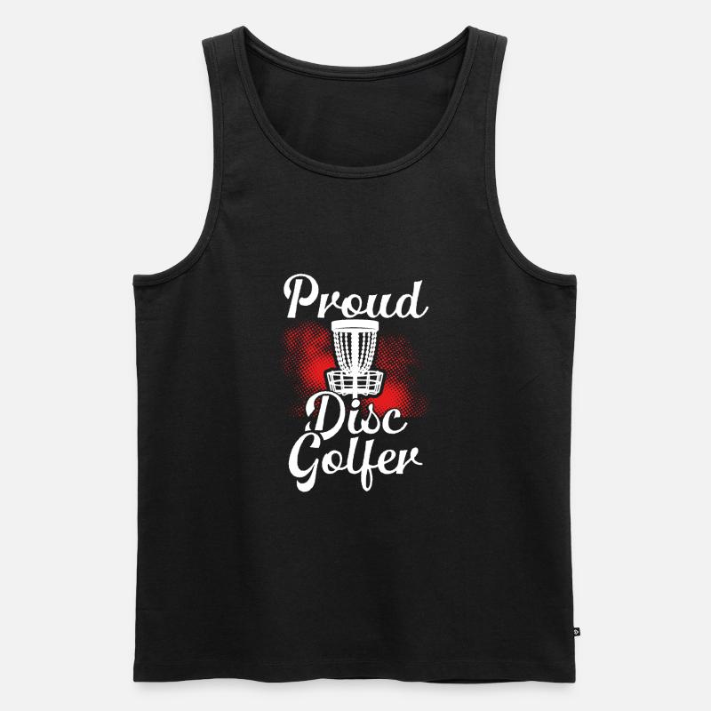 Stolzer Discgolfer - Männer Premium Bio Tank Top - Schwarz