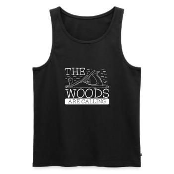 Das Holz ruft - Männer Premium Bio Tank Top - Schwarz - Vorne - AI Model Male 178 light (178cm)