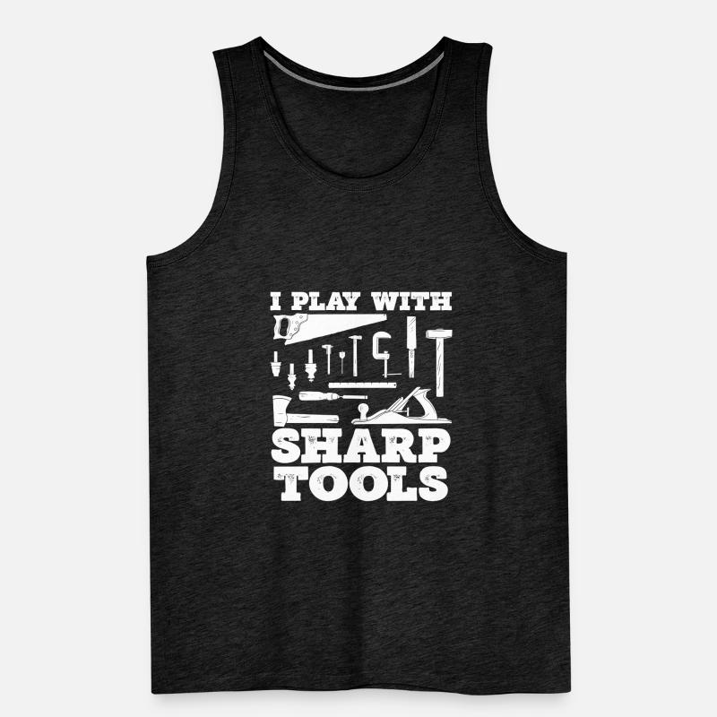 I play with sharp tools Men's Premium Organic Tank Top