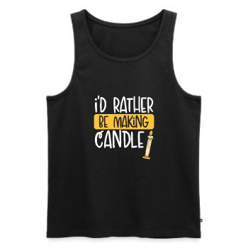 Machen Sie Lieber Eine Kerze - Männer Premium Bio Tank Top - Schwarz - Vorne - AI Model Male 178 light (178cm)