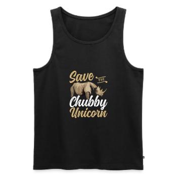 Sauvez la licorne - Débardeur bio Premium Homme - noir - Devant - Michal (187cm)