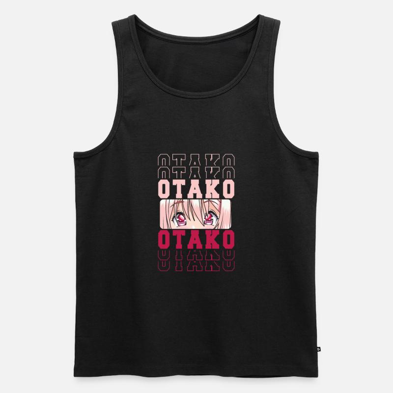 Otako Mädchen - Männer Premium Bio Tank Top - Schwarz