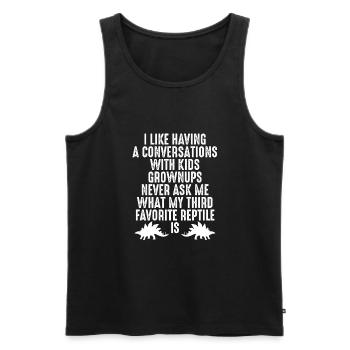 Mein Lieblingsreptil Ist Ein Stegosaurus - Männer Premium Bio Tank Top - Schwarz - Vorne - AI Model Male 178 light (178cm)