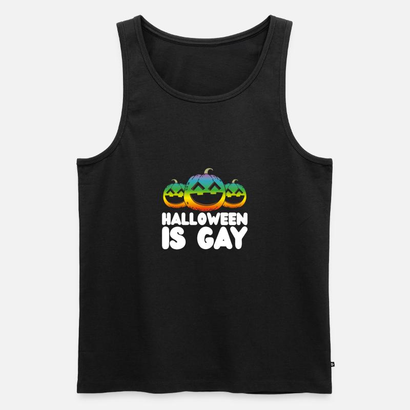 Halloween ist schwul - Männer Premium Bio Tank Top - Schwarz