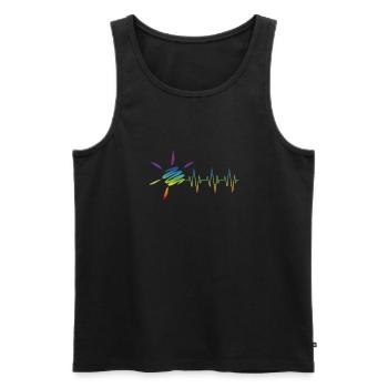 Frequenz Der Sommersonne - Männer Premium Bio Tank Top - Schwarz - Vorne - AI Model Male 178 light (178cm)