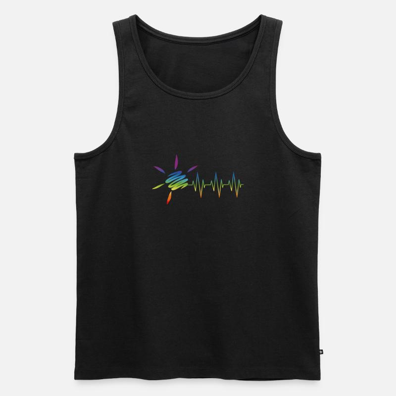 Frequenz Der Sommersonne - Männer Premium Bio Tank Top - Schwarz