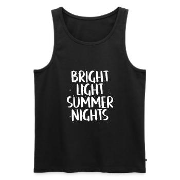 Helle Helle Sommernächte - Männer Premium Bio Tank Top - Schwarz - Vorne - AI Model Male 178 light (178cm)