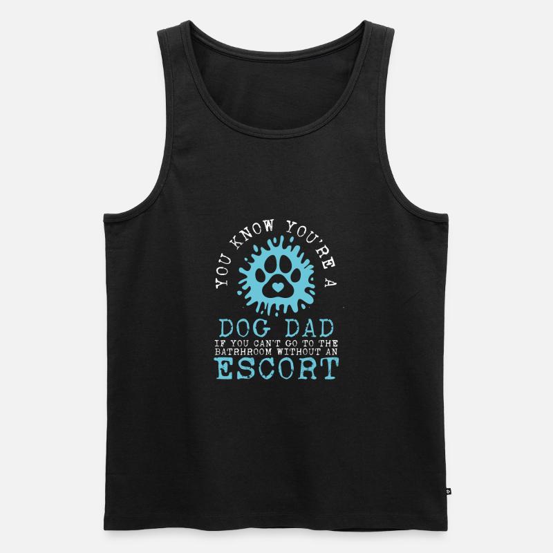 Hundevater Bauer - Männer Premium Bio Tank Top - Schwarz